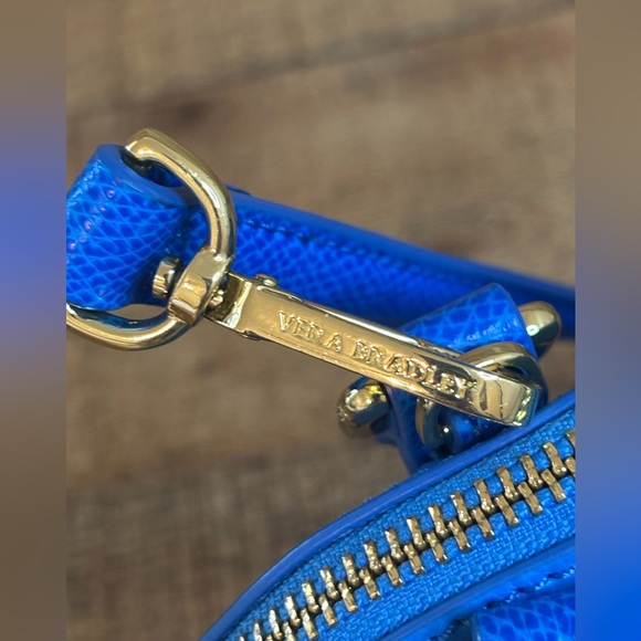VERA BRADLEY Blue Mini Ikat Diamonds Emma Crossbody Satchel Purse MSRP $168 - Picture 5 of 16